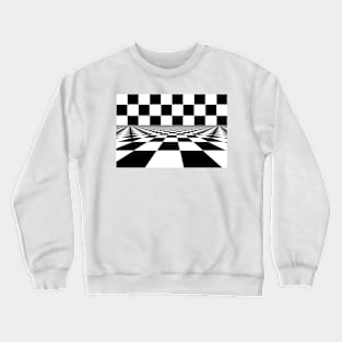 Checkered Pattern Crewneck Sweatshirt